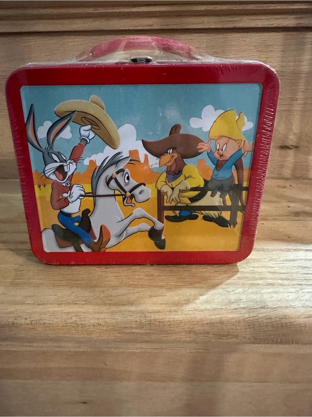 1998 Hallmark School Days Looney Tunes Rodeo Mini Lunch Box QHM8805 Number COA